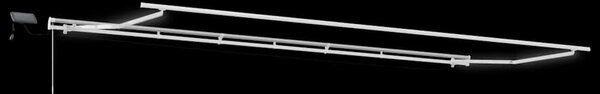 Antracitszürke-fehér LED-es kézi napellenző 600 x 300 cm
