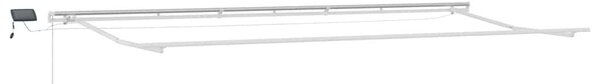 Antracitszürke-fehér LED-es kézi napellenző 600 x 300 cm