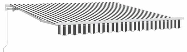 VidaXL antracitszürke-fehér kézzel kihúzható napellenző 300 x 250 cm