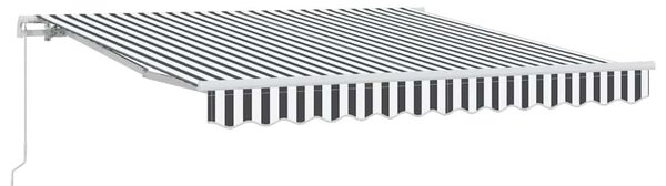 VidaXL antracitszürke-fehér kézzel kihúzható napellenző 300 x 250 cm