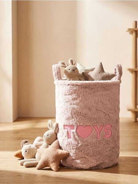 Sinsay - Feliratos tárolókosár TOYS - pasztellpink