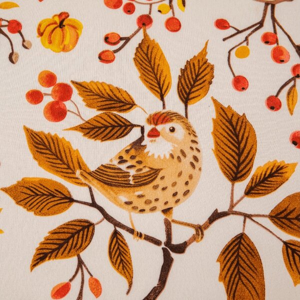 Mikroszálas lepedő BIRDS PUMPKIN barna 90x200 cm