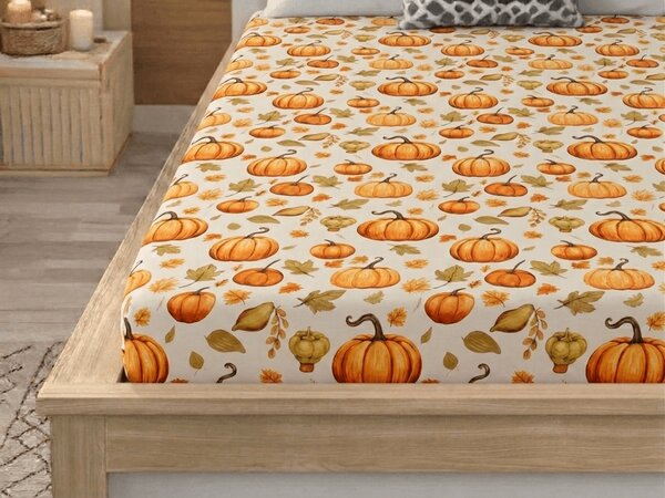 Mikroszálas lepedő AUTUMN PUMPKINS színes 90x200 cm