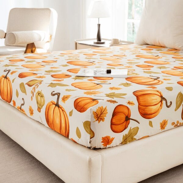 Mikroszálas lepedő AUTUMN PUMPKINS színes 90x200 cm