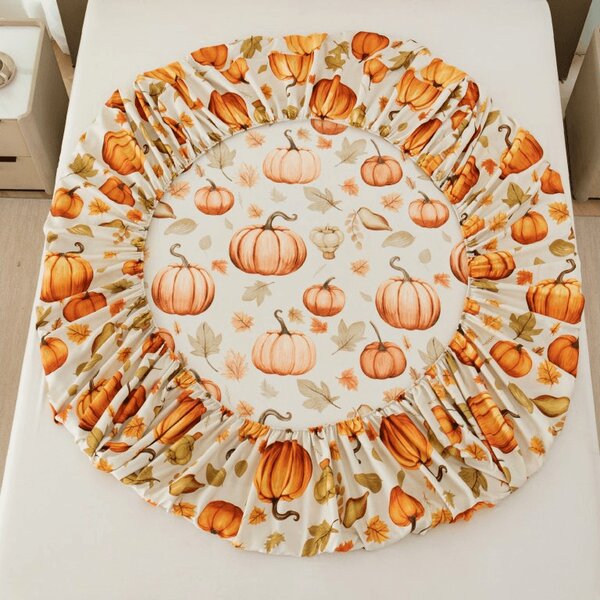 Mikroszálas lepedő AUTUMN PUMPKINS színes 90x200 cm
