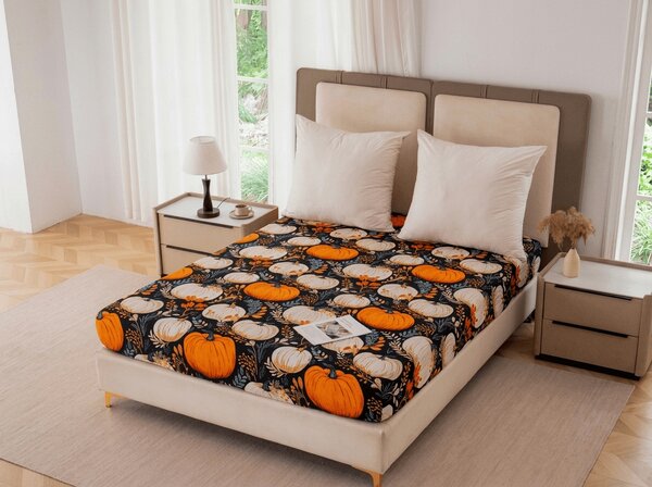 Mikroszálas lepedő MAGIC PUMPKIN színes 90x200 cm