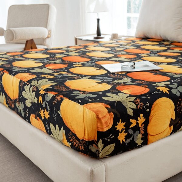 Mikroszálas lepedő ORANGE PUMPKINS színes 90x200 cm