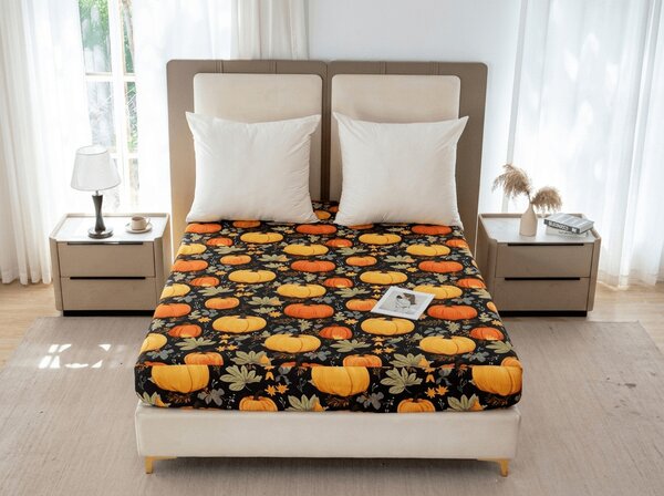 Mikroszálas lepedő ORANGE PUMPKINS színes 90x200 cm