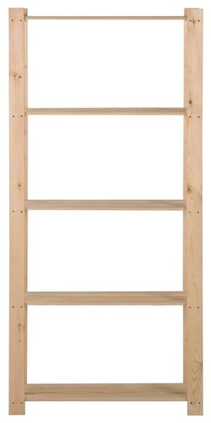 5 szintes tömör fenyőfa tárolóállvány 80 x 28,5 x 170 cm