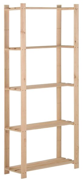 5 szintes tömör fenyőfa tárolóállvány 80 x 28,5 x 170 cm