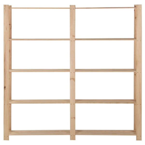 5 szintes tömör fenyőfa tárolóállvány 170 x 28,5 x 170 cm