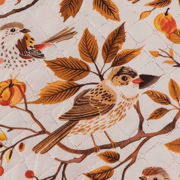 Ágytakaró BIRDS PUMPKIN, barna Méret: 170 x 210 cm