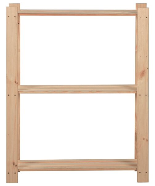 3 szintes tömör fenyőfa tárolóállvány 60 x 28,5 x 90 cm