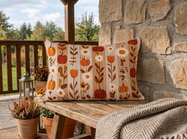 Mikroszálas párnahuzat PUMPKIN STRIPES 50x70 cm, színes