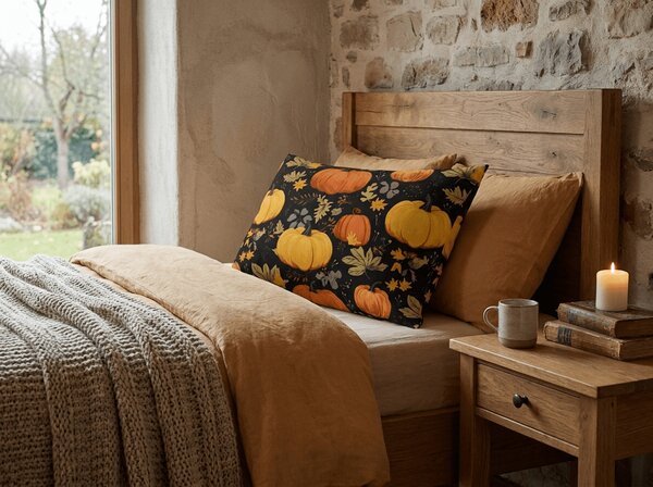 Mikroszálas párnahuzat ORANGE PUMPKINS 50x70 cm, színes kivitel