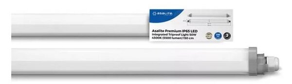 Asalite Prémium IP65 Por-és Páramentes Integrált LED Armatúra 50W 4500K 5500 Lumen 150 cm