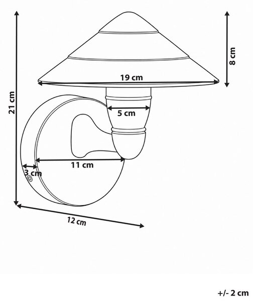 LED kültéri falilámpa NAVEA Fekete