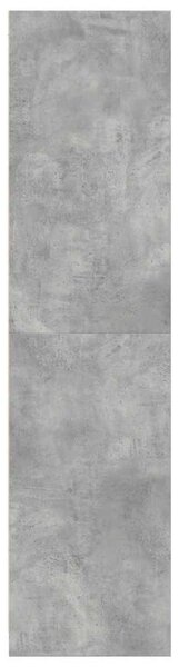 Betonszürke szerelt fa ruhásszekrény 80 x 50 x 200 cm