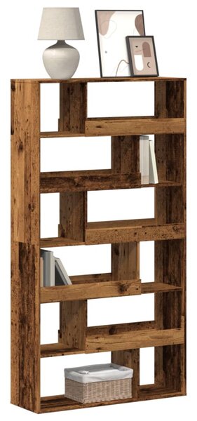 Antik fa színű szerelt fa könyvespolc 100 x 33 x 187,5 cm