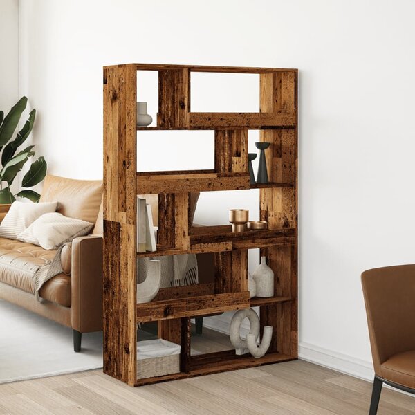 Antik fa színű szerelt fa térelválasztó 100 x 33 x 156,5 cm