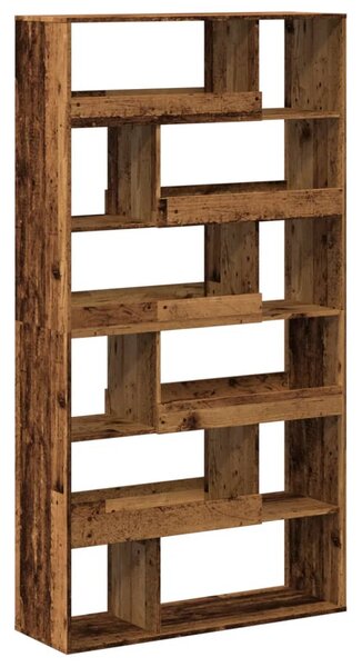 Antik fa színű szerelt fa könyvespolc 100 x 33 x 187,5 cm