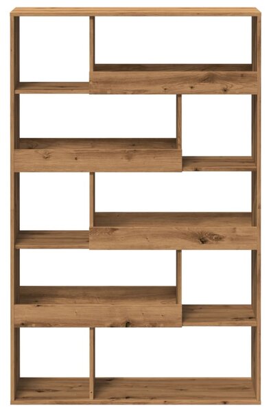 Kézműves tölgy színű szerelt fa könyvespolc 100 x 33 x 156,5 cm