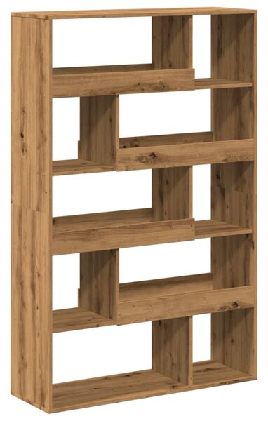 Kézműves tölgy színű szerelt fa könyvespolc 100 x 33 x 156,5 cm