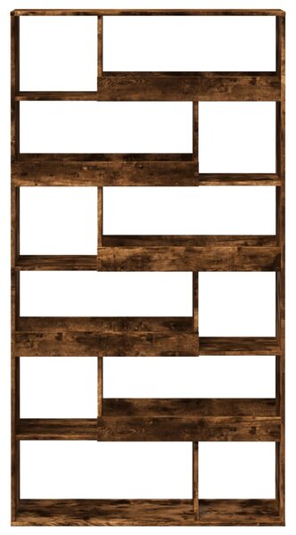 Füstös tölgy színű szerelt fa könyvespolc 100 x 33 x 187,5 cm