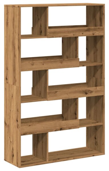 Kézműves tölgy színű szerelt fa könyvespolc 100 x 33 x 156,5 cm