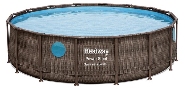 Bestway BORA BORA rattan hatású fémvázas medence szett 549 x 122 cm