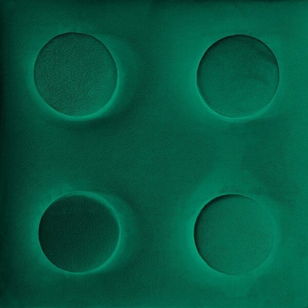 KERMA Cubes építőkocka textil falpanel 12,5x12,5 cm sötétzöld- Piano 08