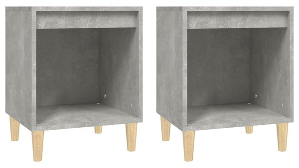 2 db betonszürke éjjeliszekrény 40x35x50 cm