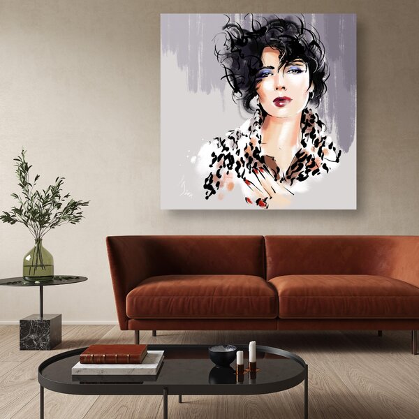 Gario Vászonkép 80-as évek noi retro divat - Irina Sadykova Méret: 50 x 50 cm