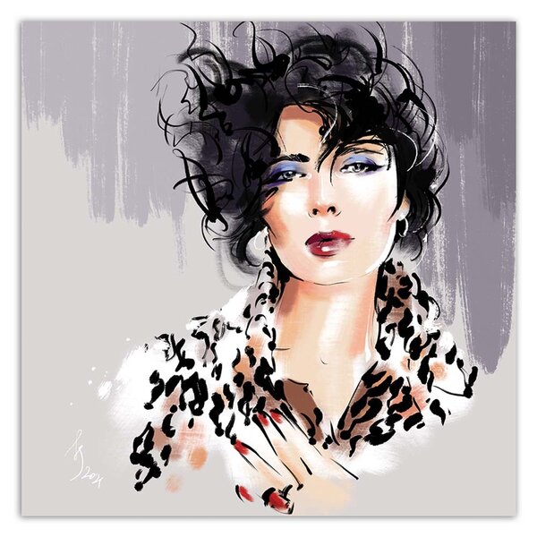 Gario Vászonkép 80-as évek noi retro divat - Irina Sadykova Méret: 50 x 50 cm