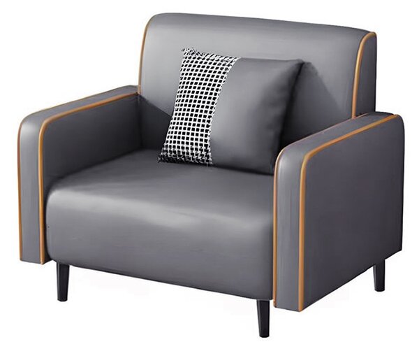 BeComfort kényelmes skandináv stílusú textilbőr szürke fotel 75x62x75cm FUR-1656-1