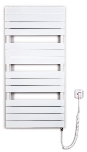 Birossi D lapos profilos törölközőszárító radiátor - fehér - 450x1222 mm