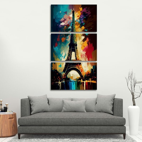 Eiffel torony - 3 részes vászonkép