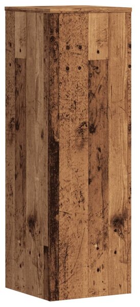 2 db antik fa színű szerelt fa növénytartó állvány 30x30x100 cm