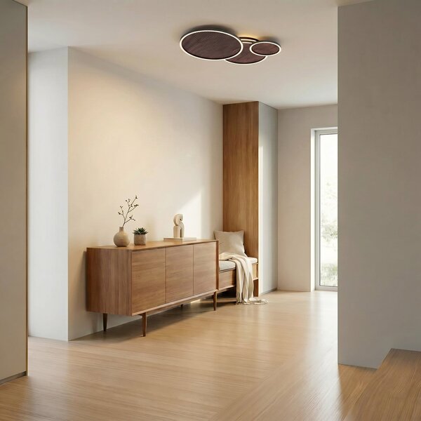 Mennyezeti Lámpa Lucande, Orven, dimmable, Fekete, Nappali, Fém, Modern