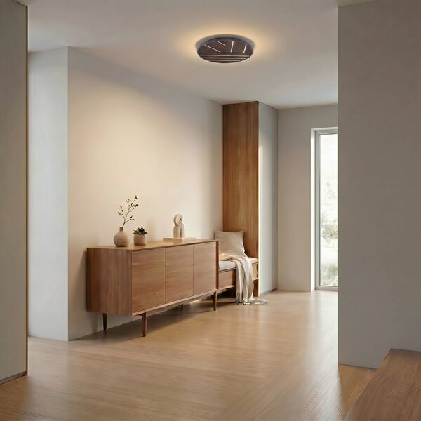 Mennyezeti Lámpa Lucande, Orven, dimmable, Fekete, Nappali, Fém, Modern