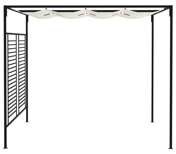 Krémszínű pavilon behúzható tetővel 3 x 4 x 2,3 m 180 g/m²
