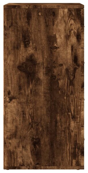 2 db füstös tölgy színű szerelt fa tálalószekrény 60x39x80 cm