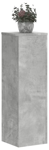 2 db betonszürke szerelt fa növénytartó állvány 25 x 25 x 80 cm