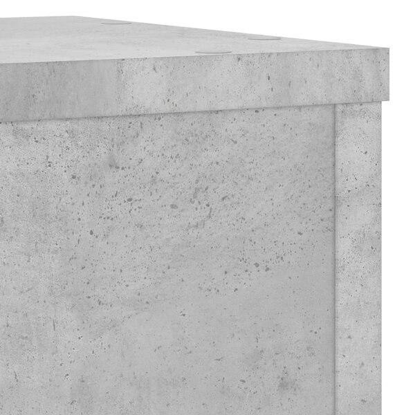 2 db betonszürke szerelt fa növénytartó állvány 25 x 25 x 80 cm