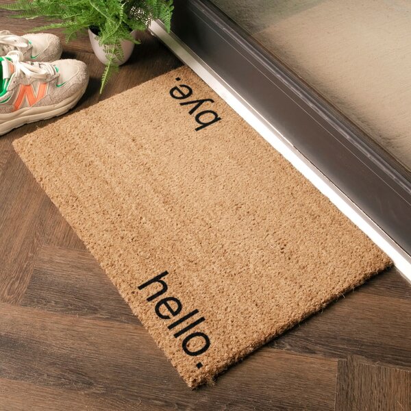 Kókuszrost lábtörlő 40x60 cm Hello, Bye – Artsy Doormats