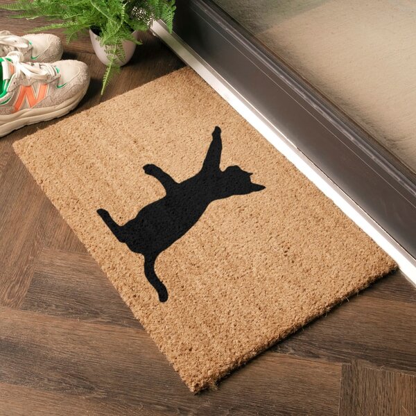 Kókuszrost lábtörlő 40x60 cm Cat – Artsy Doormats