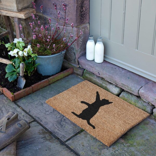 Kókuszrost lábtörlő 40x60 cm Cat – Artsy Doormats