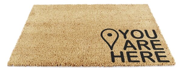 Kókuszrost lábtörlő 40x60 cm You Are Here – Artsy Doormats