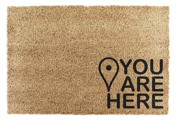 Kókuszrost lábtörlő 40x60 cm You Are Here – Artsy Doormats