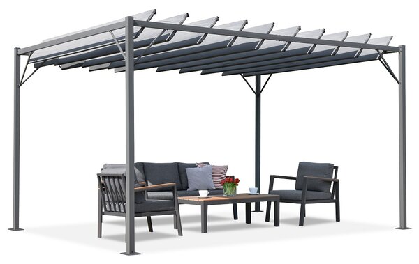 Malaga 3x4 Garden Point m-es antracit terasz pergola